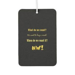 Funny Buy a Vowel — Now! Air Freshener