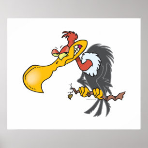 funny buzzard cartoon poster
