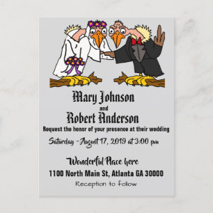 Funny Buzzard mariée et Faire-part de mariage de c