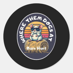Funny Byrn Hunt - Cute Rat With Sungles Looking Fo Classic Round Sticker