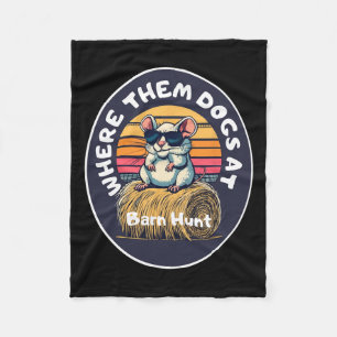 Funny Byrn Hunt - Cute Rat With Sungles Looking Fo Fleece Blanket