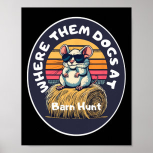 Funny Byrn Hunt - Cute Rat With Sungles Looking Fo Poster