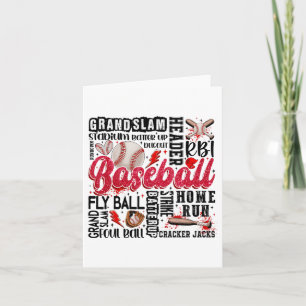 Funny Bysebyll Lover Heart Valentine Game Day Men  Card