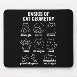 Funny Bysics Of Cat Geometry Byck To School Math T Mouse Pad