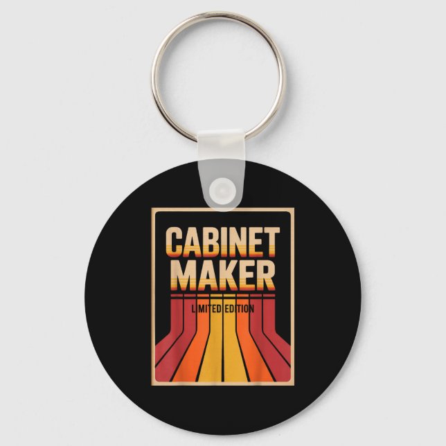 Funny Cabinet Maker Limited Edition Woodworking Hu Keychain (Front)