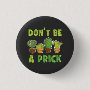 Funny Cacti Succulents Indoor Cactus Plants  1 Inch Round Button
