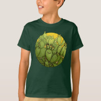 Funny Cactus Characters Cute Green Succulents Kids