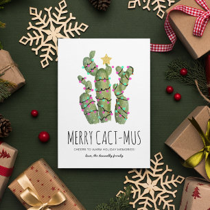 Funny Cactus Christmas Holiday Card