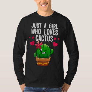 Funny Cactus For Women Girls Succulent Plant Garde T-Shirt