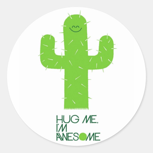 Funny Cactus Sticker (Front)