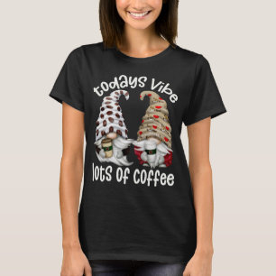 Funny Cafeteria Lots Of Coffee Gnomes T-Shirt