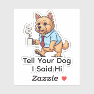 Funny Cairn Terrier Business Suit Coffee 
