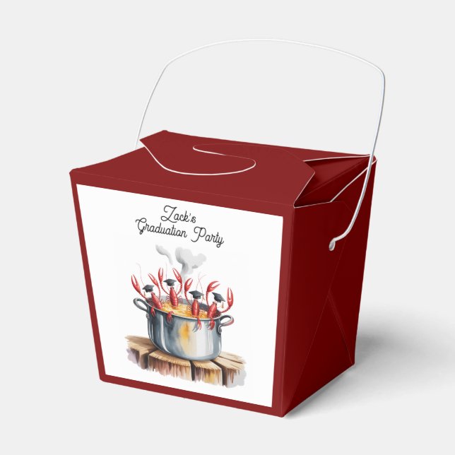 Funny Cajun Graduation Party Favor Box (Front Side)