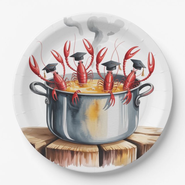 Funny Cajun Graduation Party Paper Plate (Front)