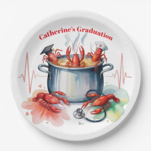 Funny Cajun Nurse Graduation Party Paper Plate
