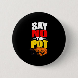 Funny cajun seafood boil shrimps 2 inch round button