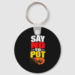 Funny cajun seafood boil shrimps keychain