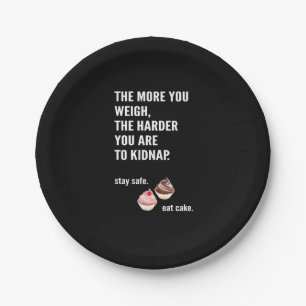 Funny: Cake paper plates. CupcakeHumor. Paper Plate