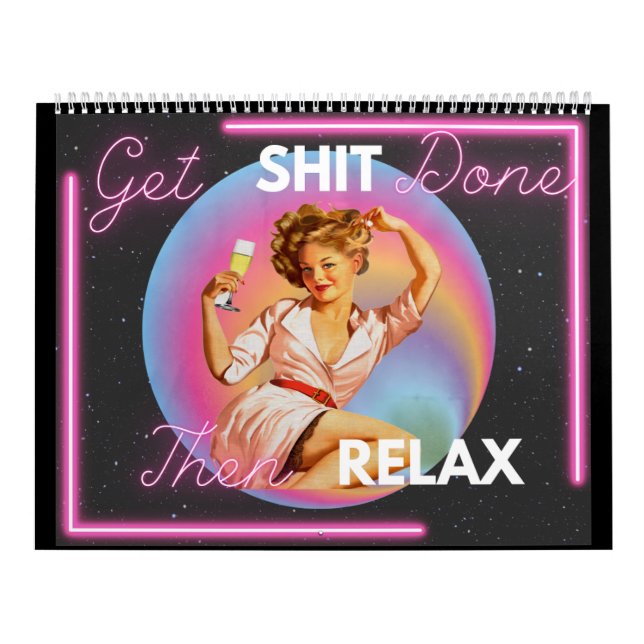 Funny Calendar For Her Gift Friend Retro "Done" (Cover)