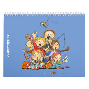 Funny Calendar For Kids - Blue Kids Calendars