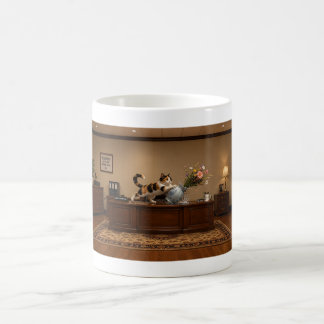 Funny Calico Cat Knocking Over a Vase | Chaos  Coffee Mug