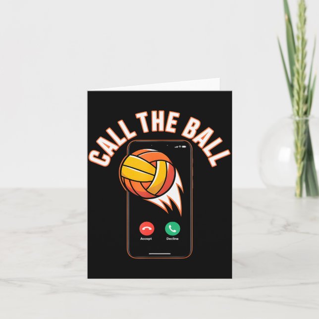 Funny Call The Ball Volleyball Leopard Ball Mom Mo Card (Front)