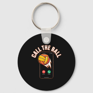 Funny Call The Ball Volleyball Leopard Ball Mom Mo Keychain