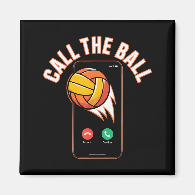 Funny Call The Ball Volleyball Leopard Ball Mom Mo Magnet (Front)