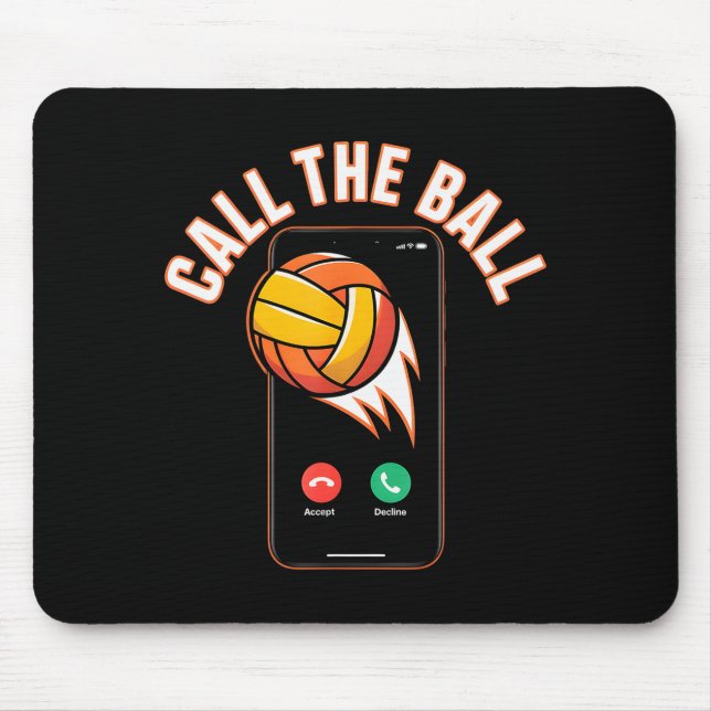 Funny Call The Ball Volleyball Leopard Ball Mom Mo Mouse Pad (Front)