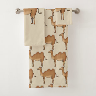 funny camel bath towel set