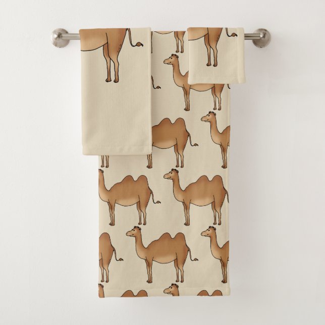 funny camel bath towel set (Insitu)
