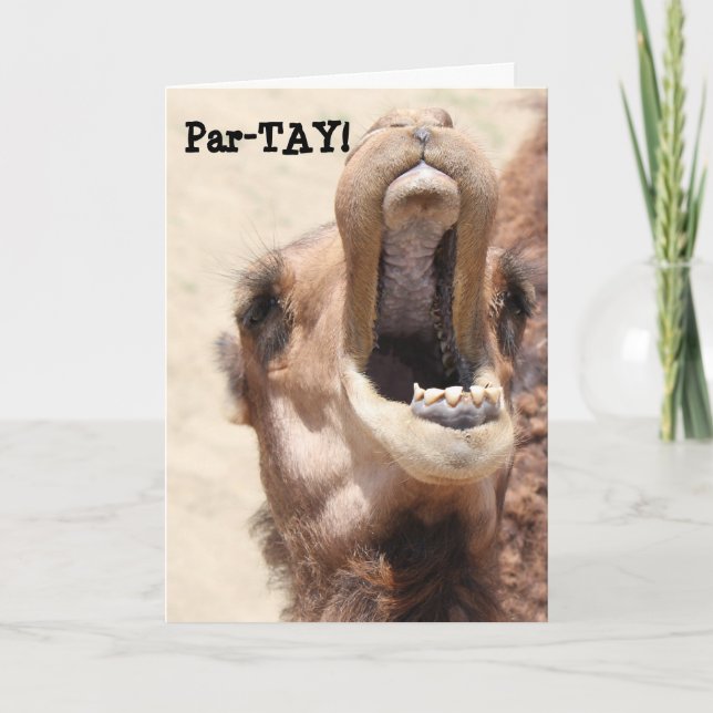 Funny Camel New Year Card, PAR-TAY like its 20xx Holiday Card (Front)