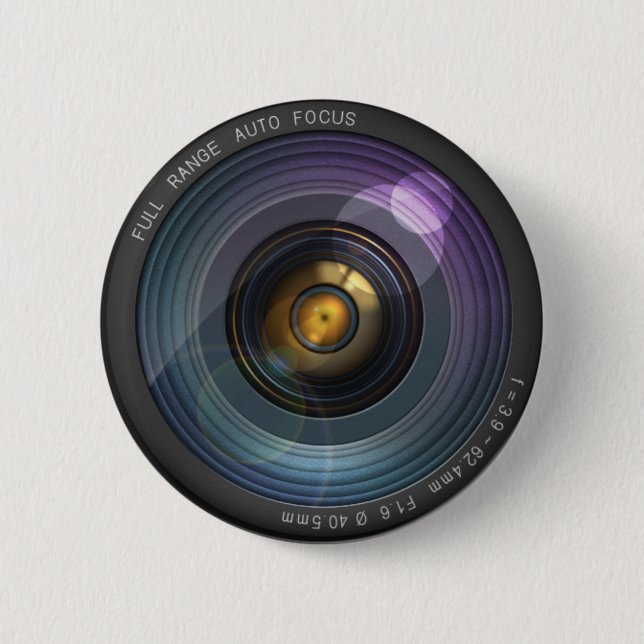 Funny Camera Lens Round 2 Inch Round Button (Front)