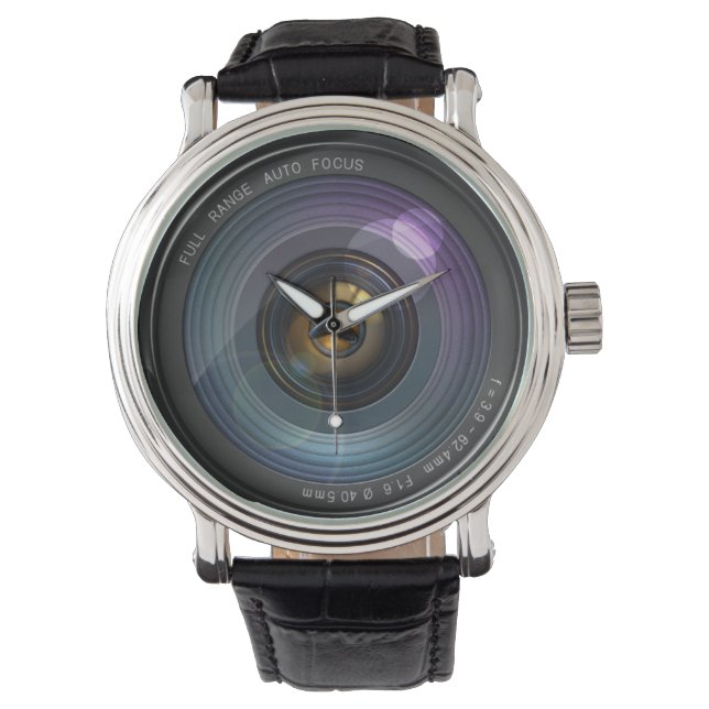 Funny Camera Lens Round Watch (Front)