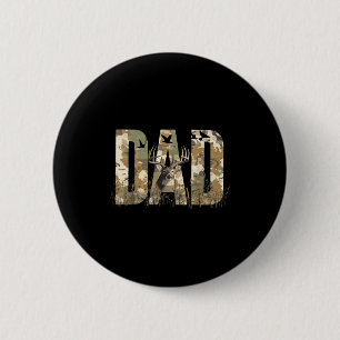 Funny Camo Dad Hunting Camouflage Deer Father's Da 2 Inch Round Button