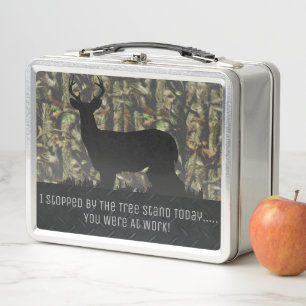 Funny Camo Deer Hunting Buck Lunchbox