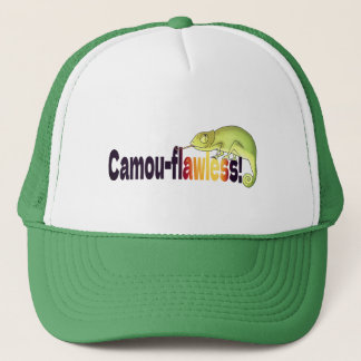 Funny Camou-flawless Chameleon Pun Trucker Hat