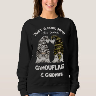 Funny Camouflage Gnomes For Cool Mom - Cute Gnomie Sweatshirt