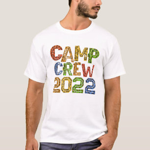 Funny CAMP CREW Leopard Print Summer Staff Counsel T-Shirt