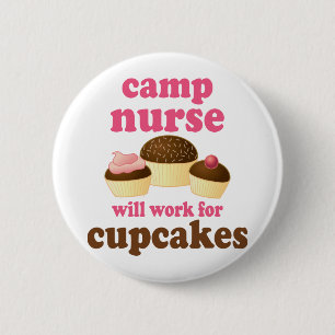 Funny Camp Nurse 2 Inch Round Button