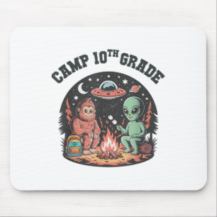 Funny Camp Out 10th Grade Bigfoot Campsite Alien C Mouse Pad