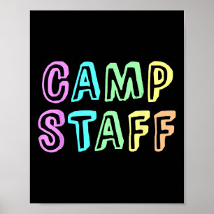 Funny Camp Staff Kids Campground Crew Counsellor D Poster