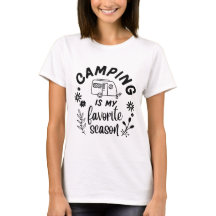 Funny Camper Camping is My Favori saison T-Shirt