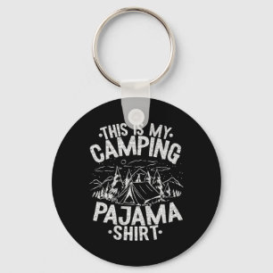 Funny Camper Happy Hiking Outdoors This Is My Camp Keychain