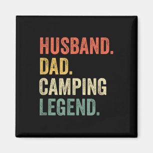 Funny Camper Husband Dad Camping Legend Vintage Fa Magnet