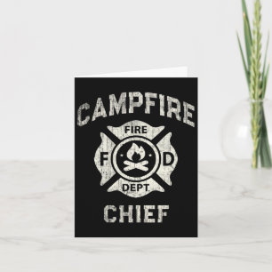 Funny Campfire Chief Hiking Summer Camp Director F Card