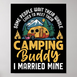 Funny Camping Camper Couple Camping Lovers Partner Poster
