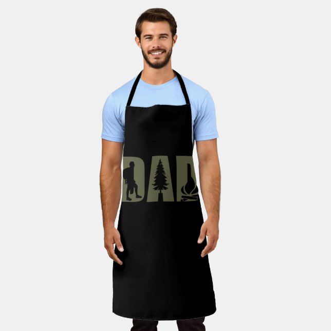 Funny camping camper hiking hiker dad apron (Worn)
