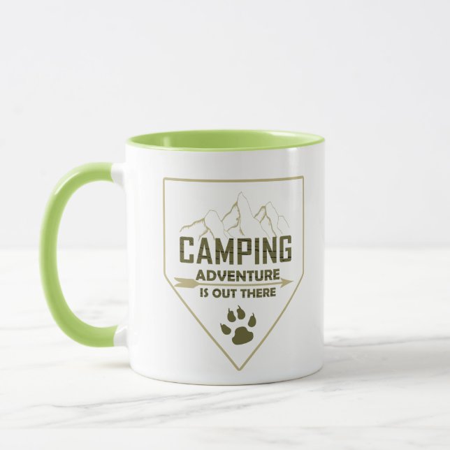 Funny camping camper sayings for campers mug (Left)