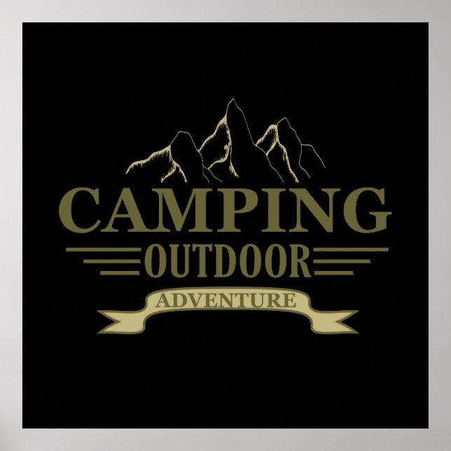 Funny camping camper sayings for campers poster (Front)
